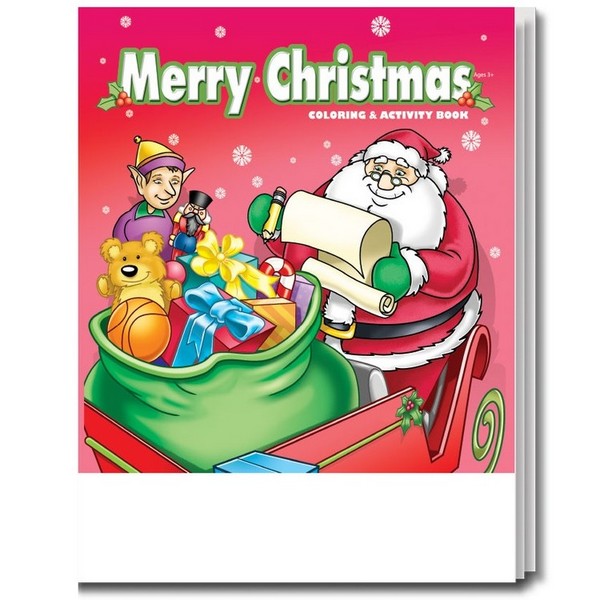 SC0506B Merry CHRISTMAS Coloring and Activity Book Blank No Imprint